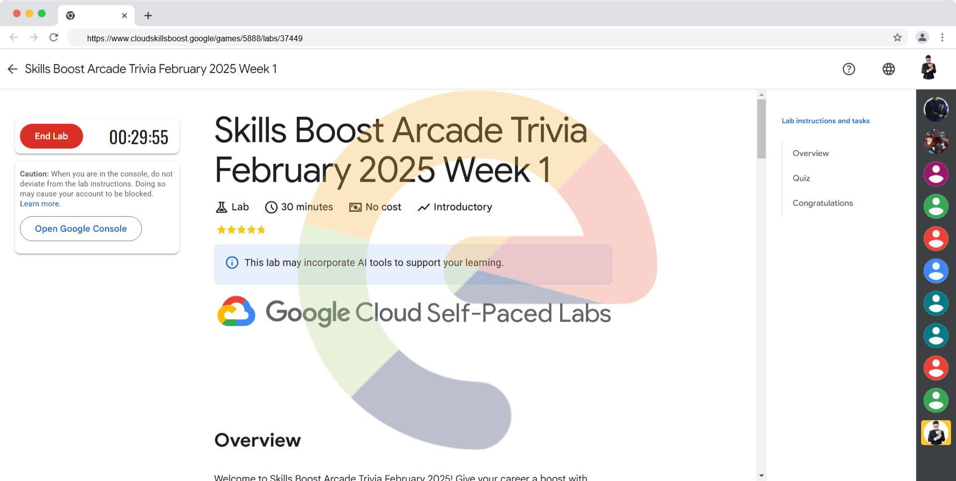 Skills Boost Arcade Trivia February 2025 Week 1