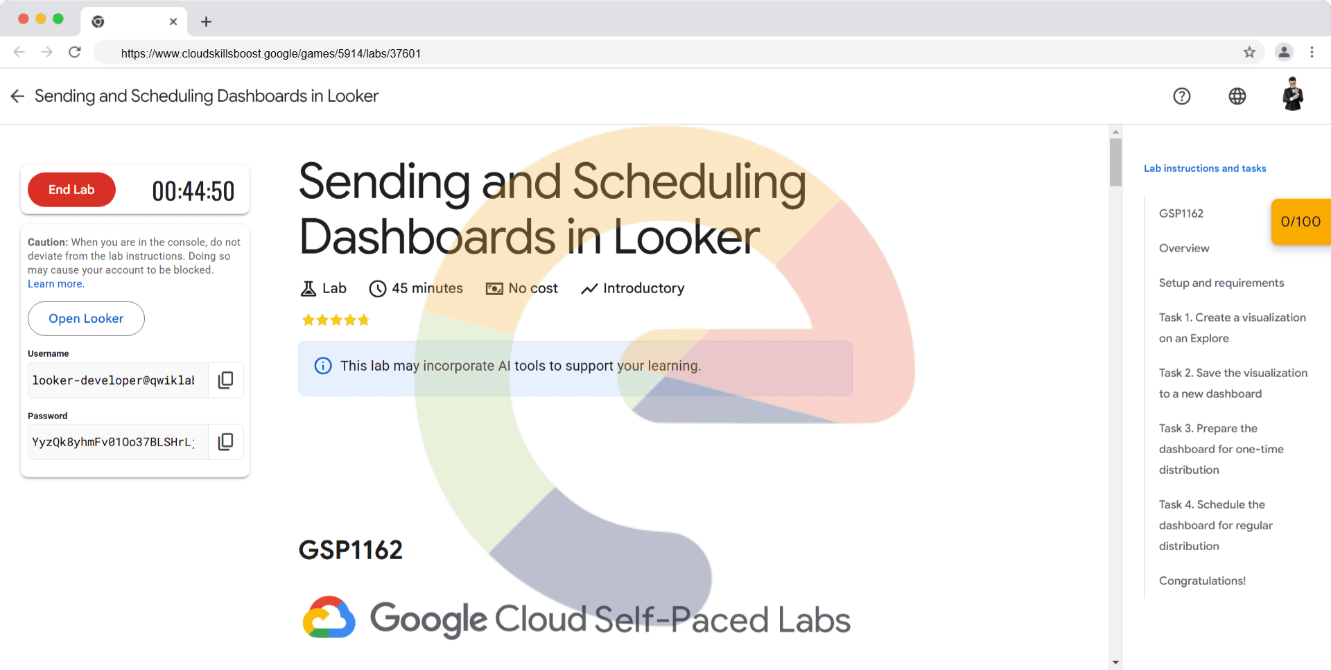 Sending and Scheduling Dashboards in Looker - GSP1162