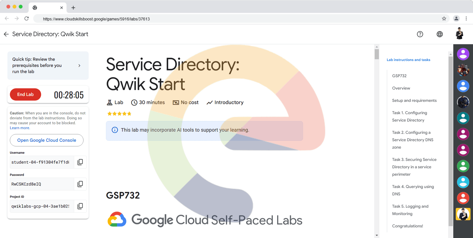 Service Directory: Qwik Start - GSP732