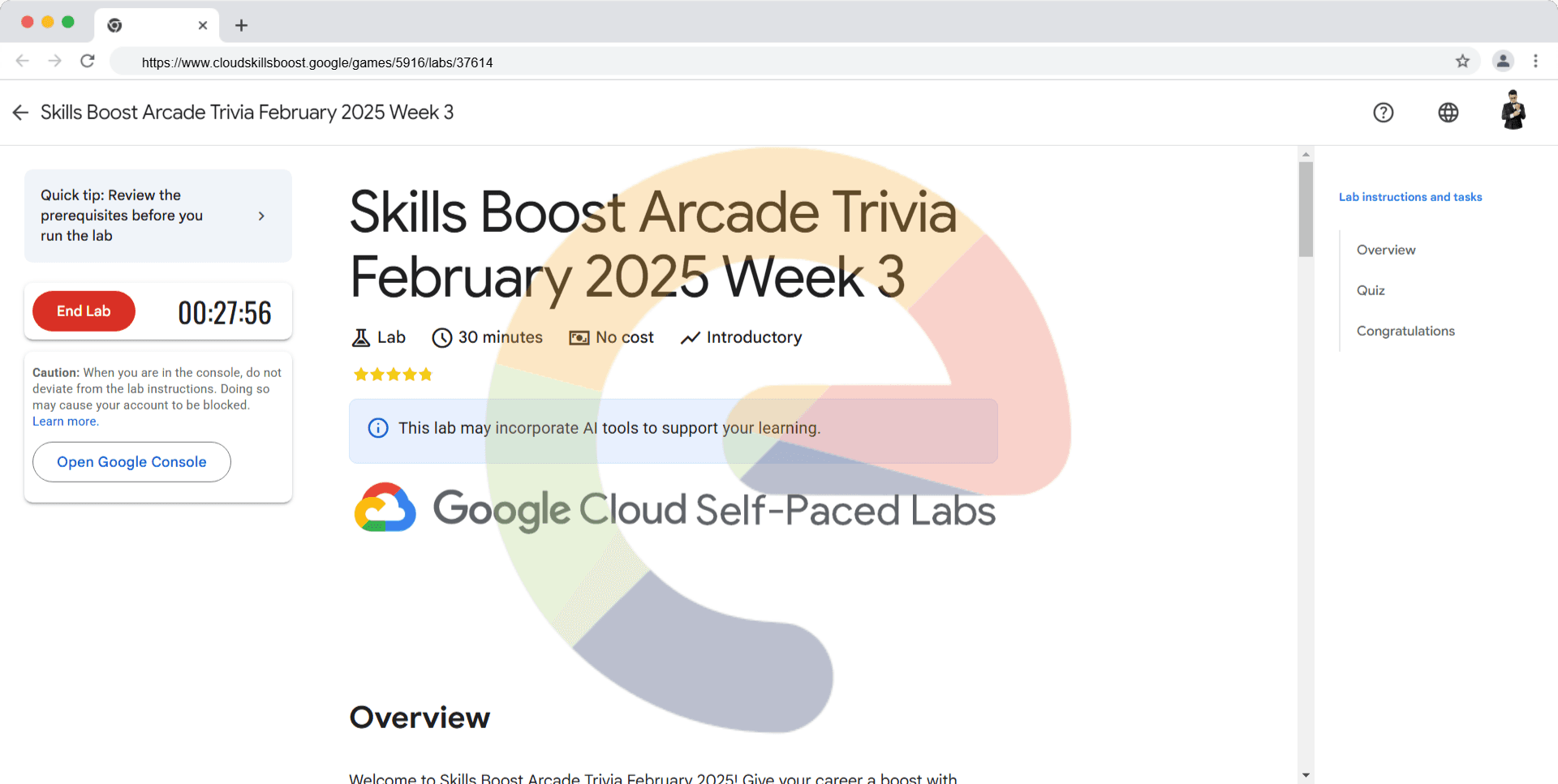 Skills Boost Arcade Trivia February 2025 Week 3