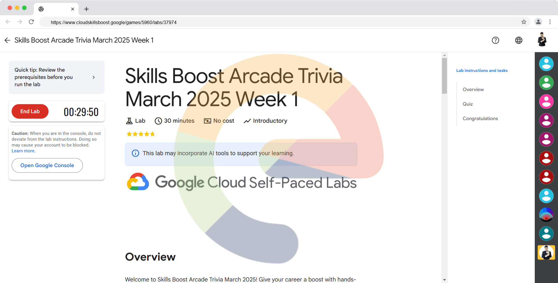 Skills Boost Arcade Trivia March 2025 Week 1 (Solution)