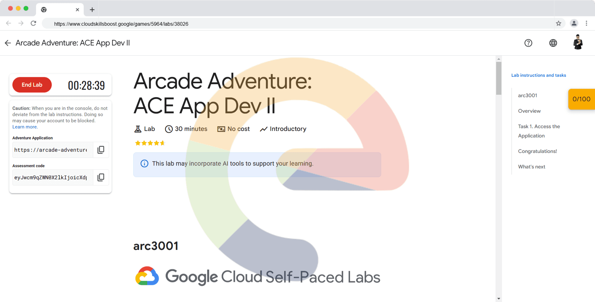 Arcade Adventure: ACE App Dev II - arc3001