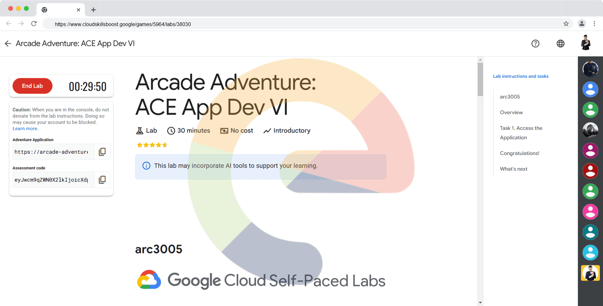 Arcade Adventure: ACE App Dev VI - arc3005