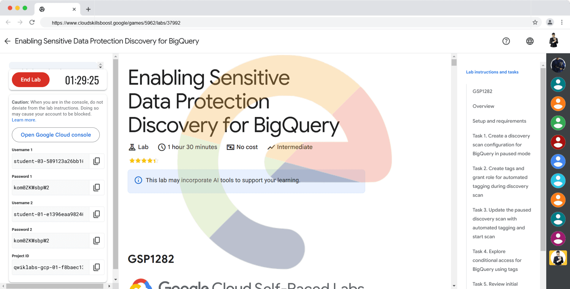 Enabling Sensitive Data Protection Discovery for BigQuery - GSP1282
