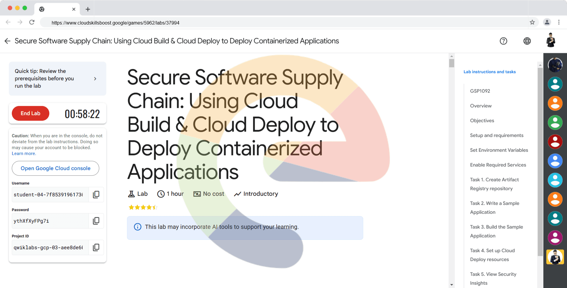 Secure Software Supply Chain: Using Cloud Build & Cloud Deploy to Deploy Containerized Applications - GSP1092