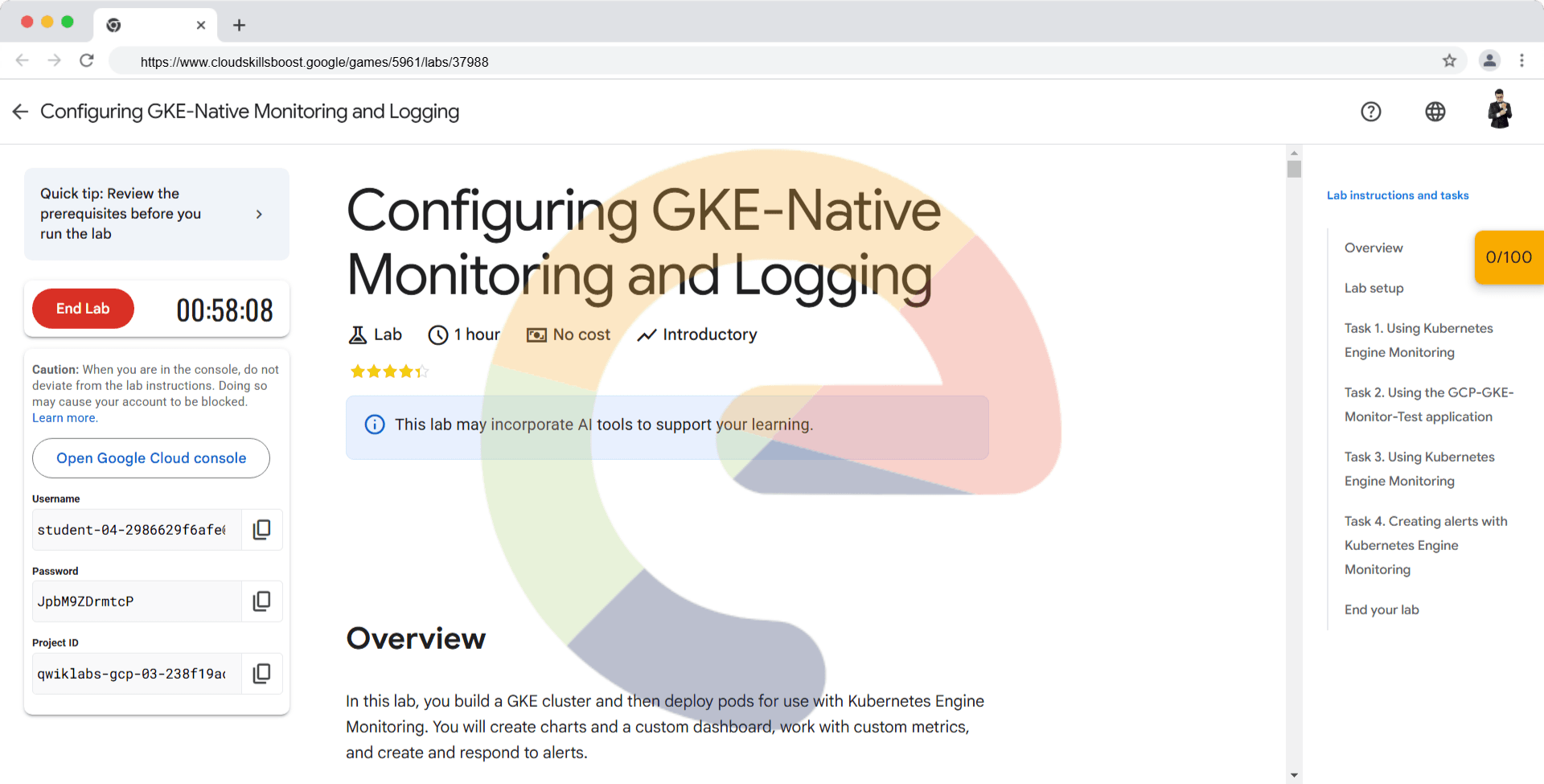 Configuring GKE-Native Monitoring and Logging (Solution)