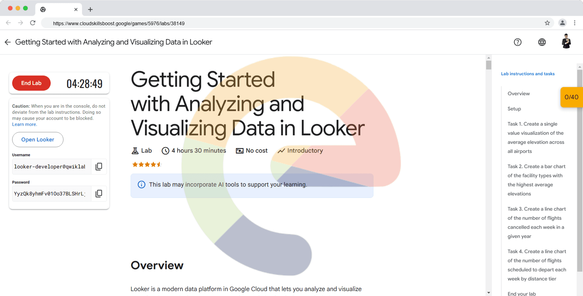 Getting Started with Analyzing and Visualizing Data in Looker (Solution)