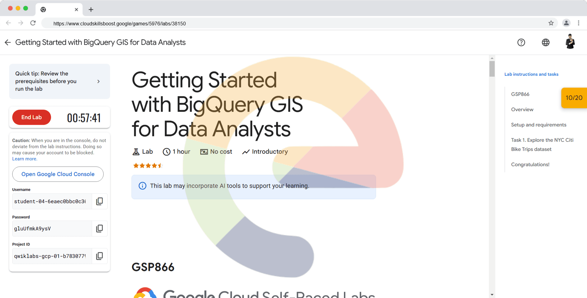 Getting Started with BigQuery GIS for Data Analysts - GSP866
