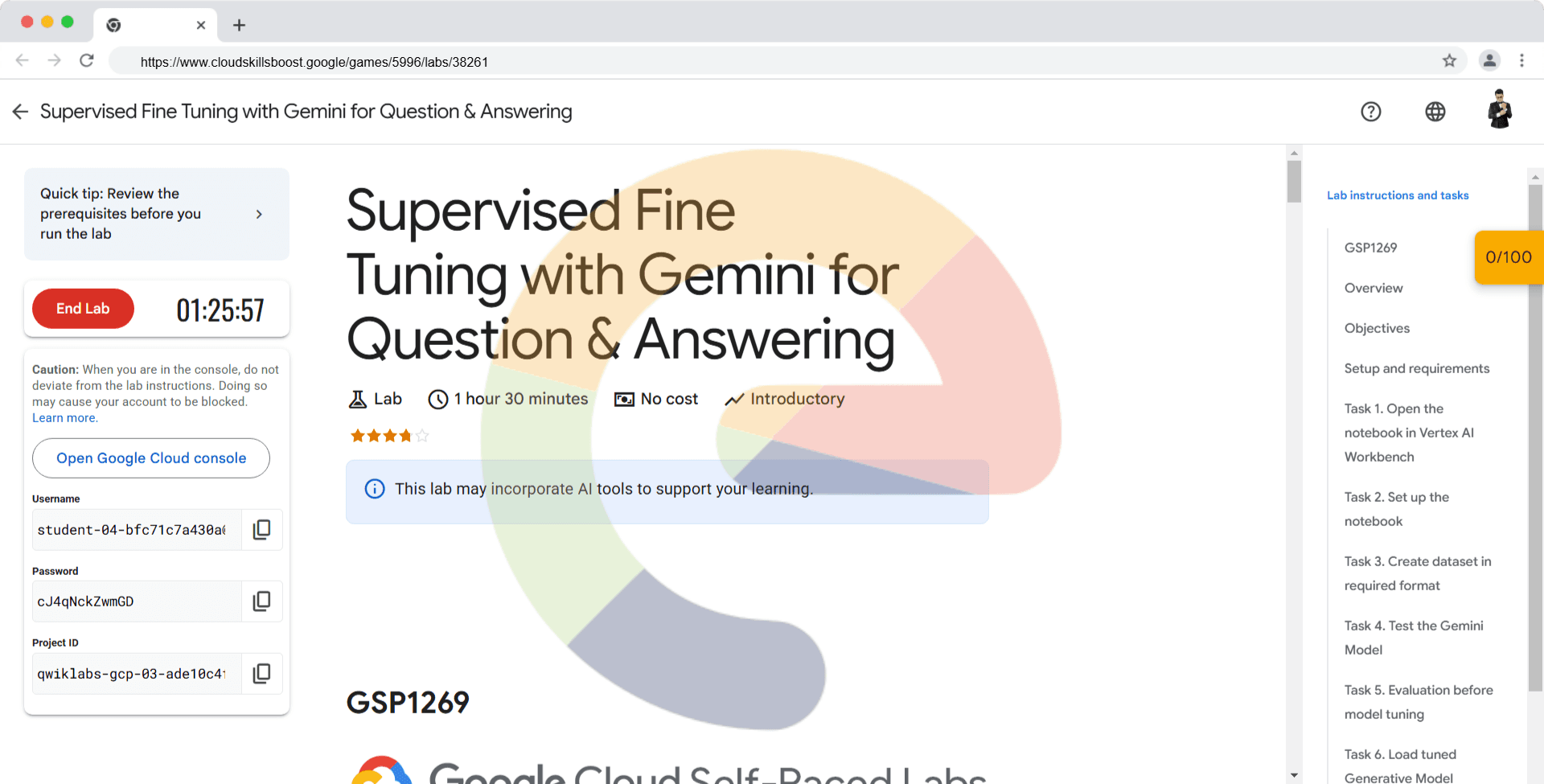 Supervised Fine Tuning with Gemini for Question & Answering - GSP1269