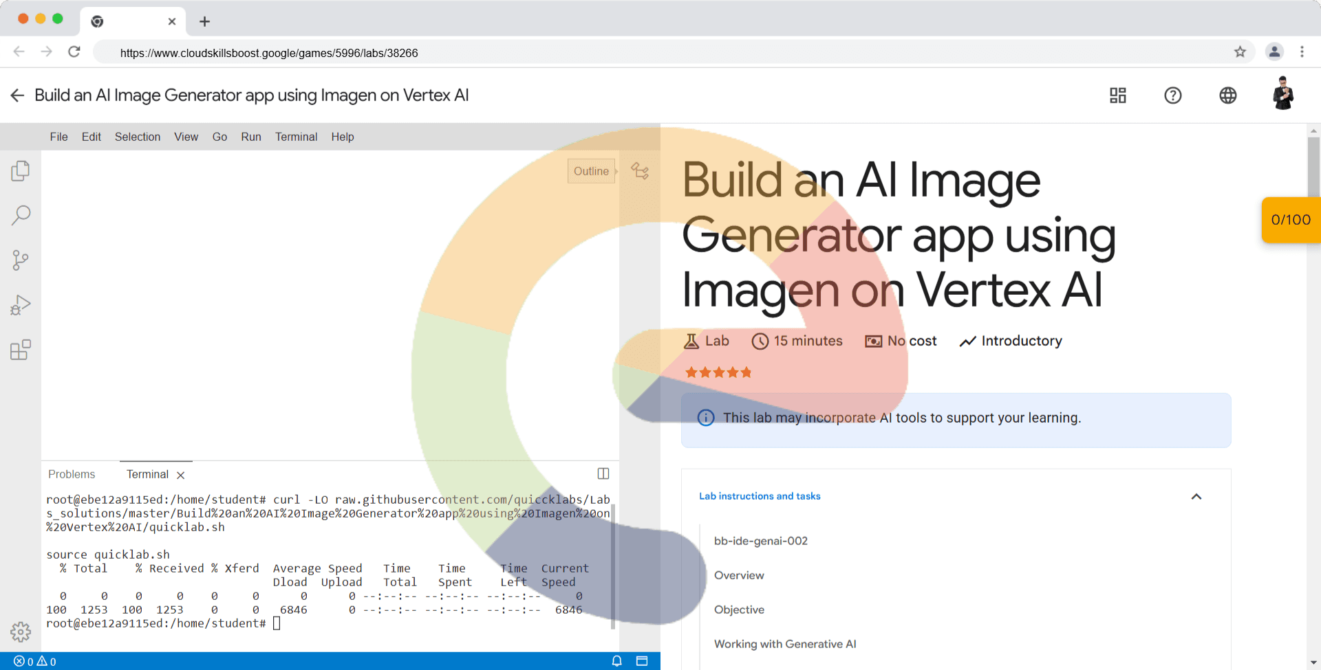 Build an AI Image Generator app using Imagen on Vertex AI - bb-ide-genai-002