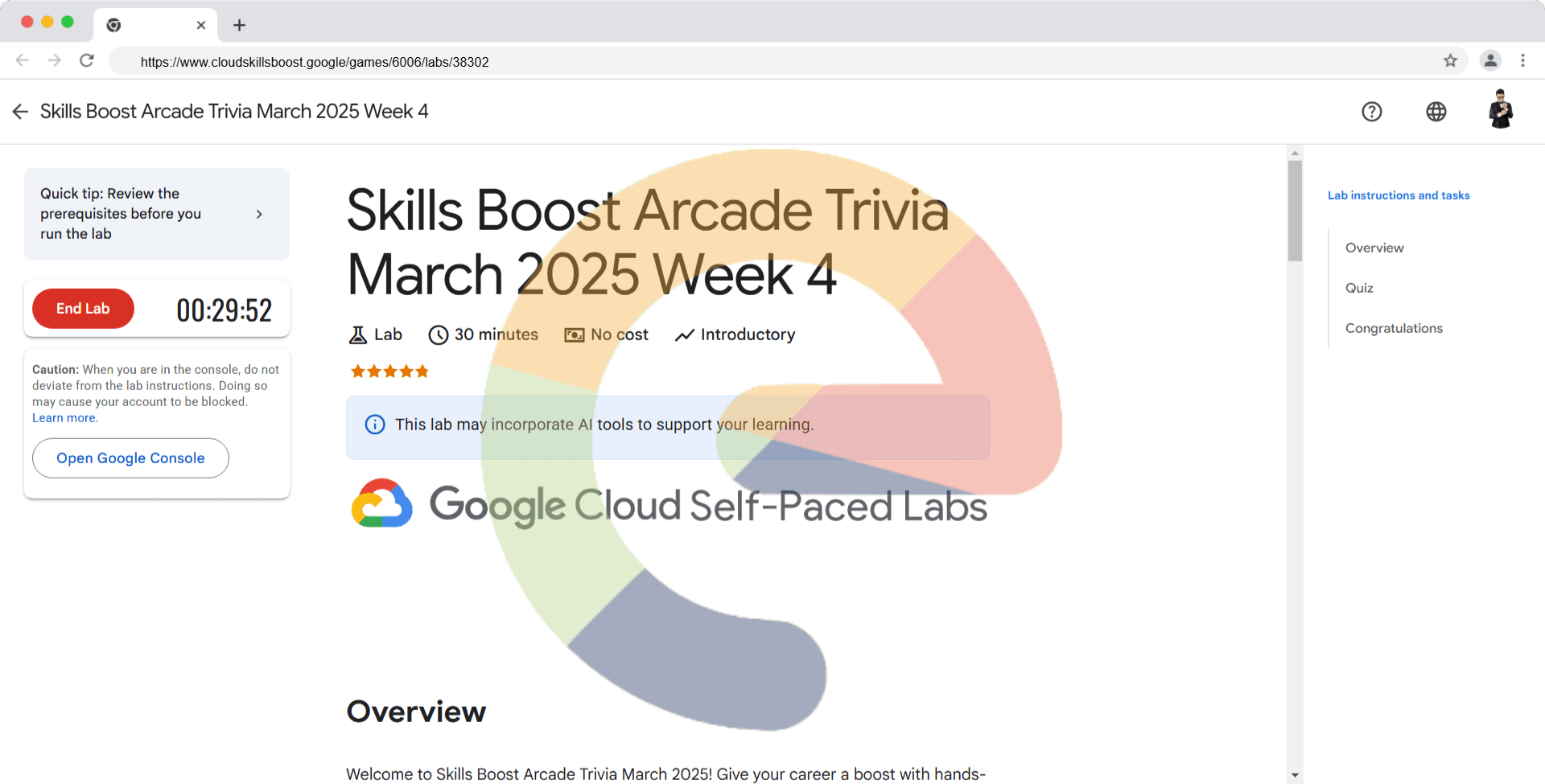 Skills Boost Arcade Trivia March 2025 Week 4 (Solution)