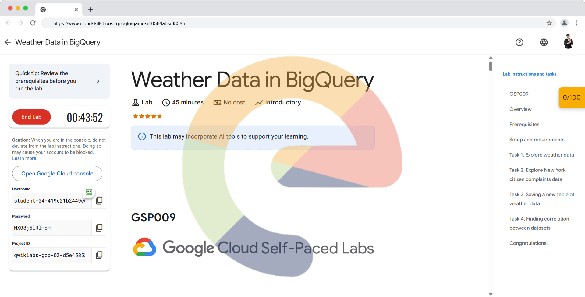 Weather Data in BigQuery - GSP009