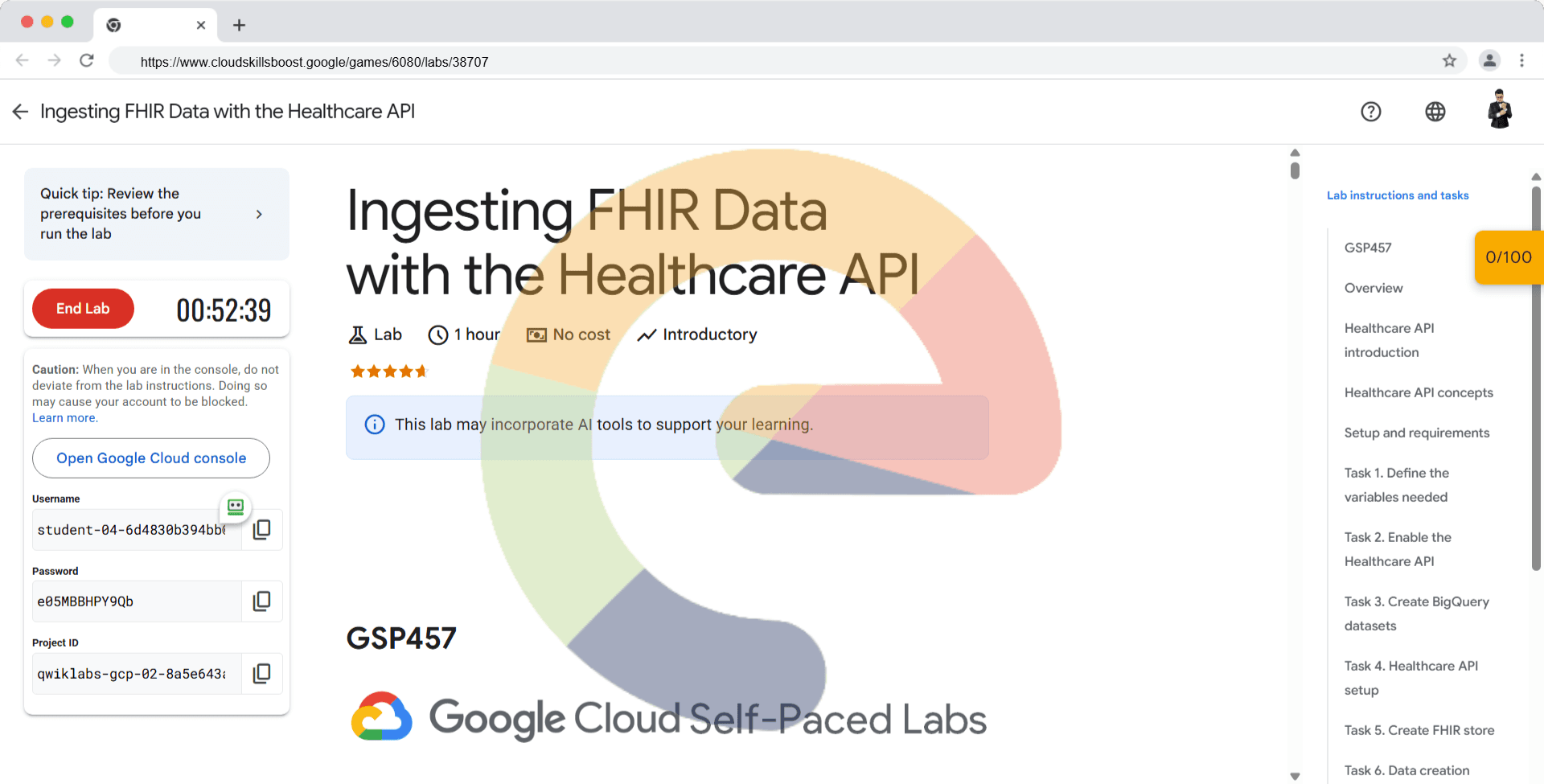 Ingesting FHIR Data with the Healthcare API - GSP457
