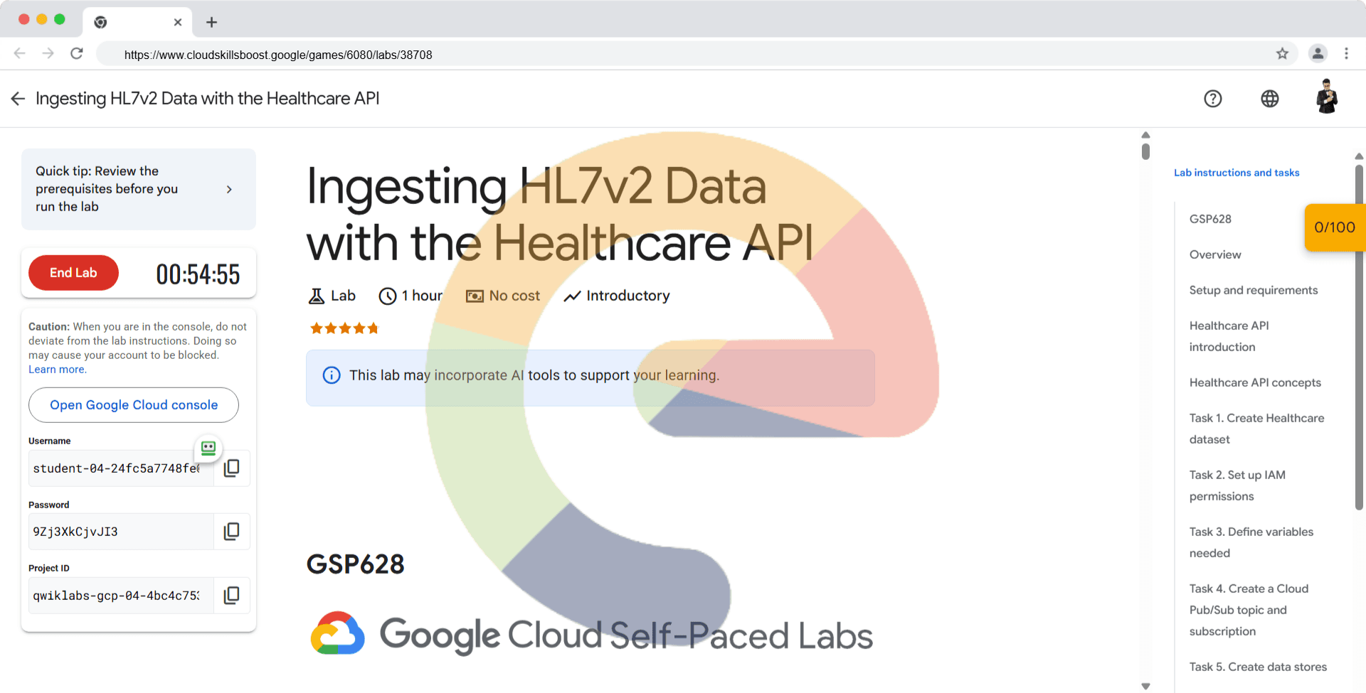 Ingesting HL7v2 Data with the Healthcare API - GSP628