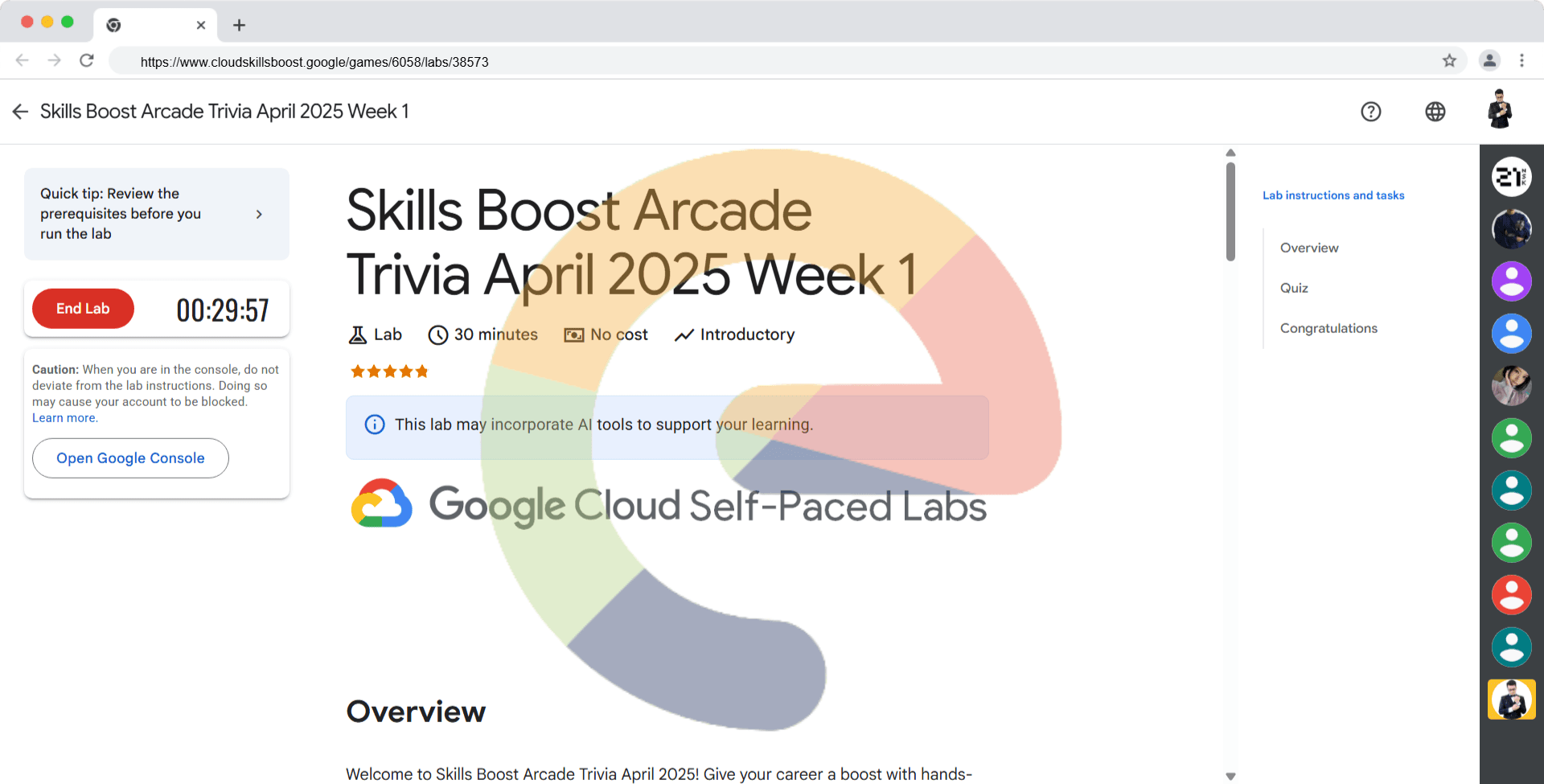 Skills Boost Arcade Trivia April 2025 Week 1 (Solution)