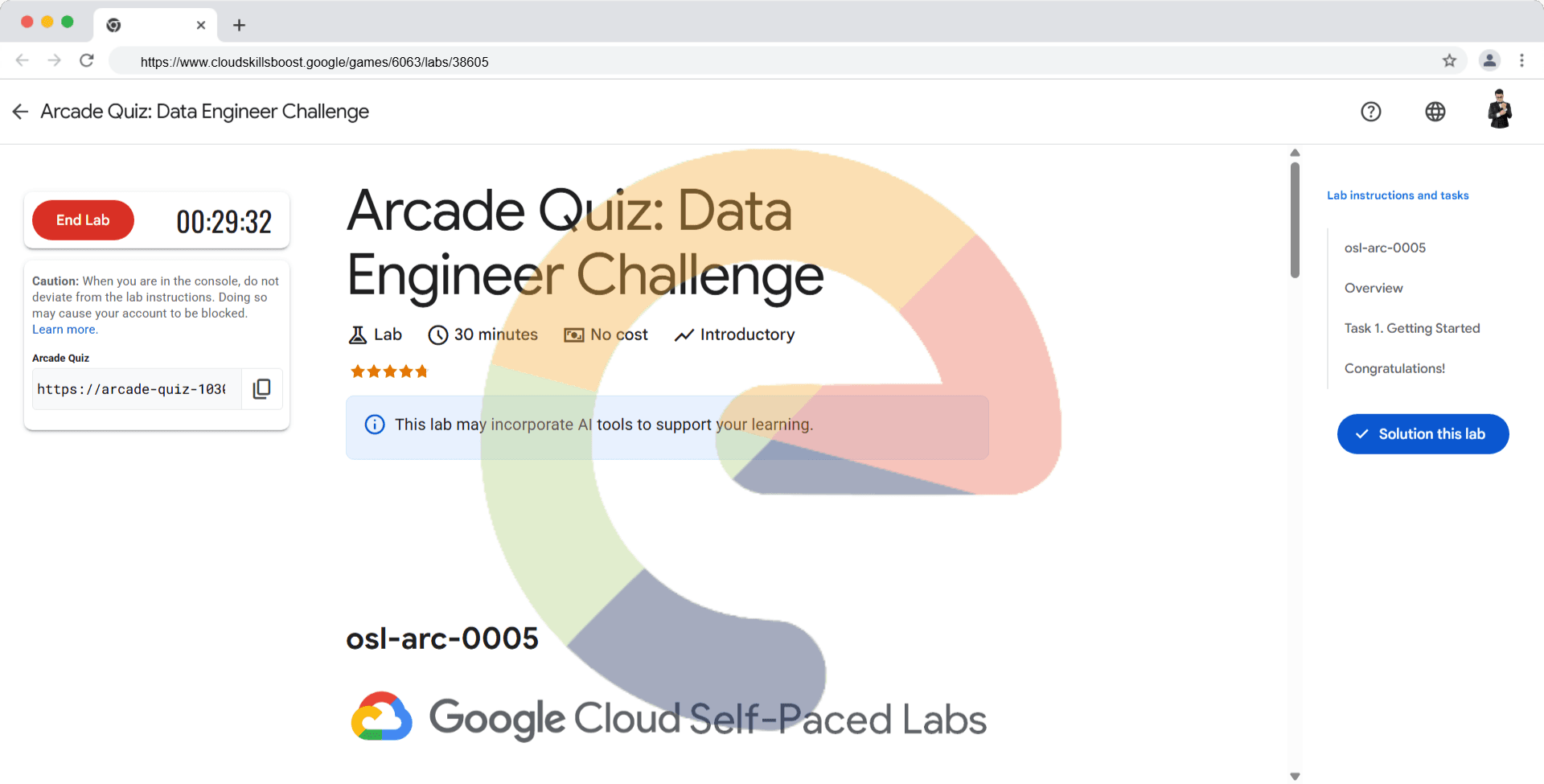 Arcade Quiz: Data Engineer Challenge - osl-arc-0005