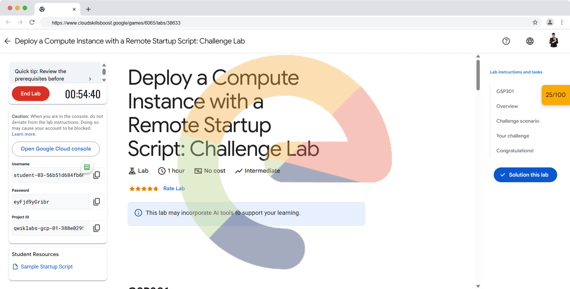 Deploy a Compute Instance with a Remote Startup Script: Challenge Lab - GSP301