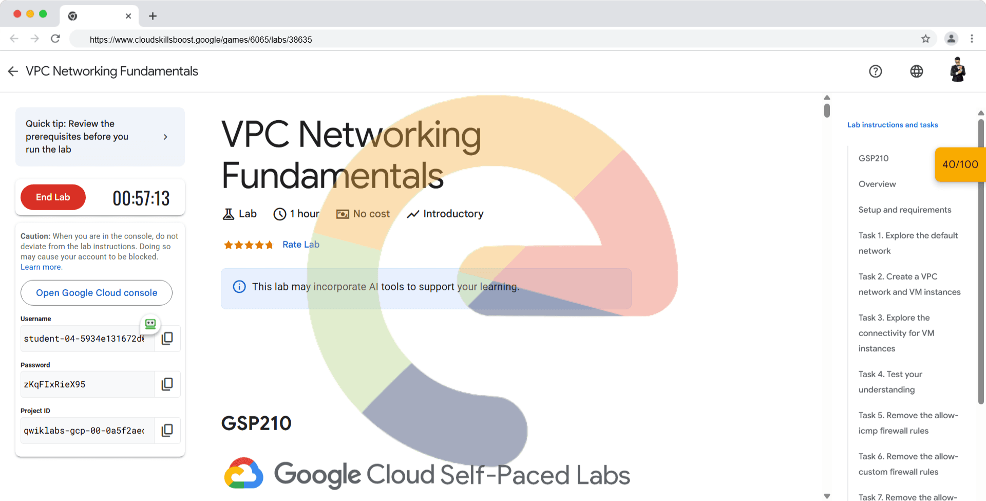VPC Networking Fundamentals - GSP210