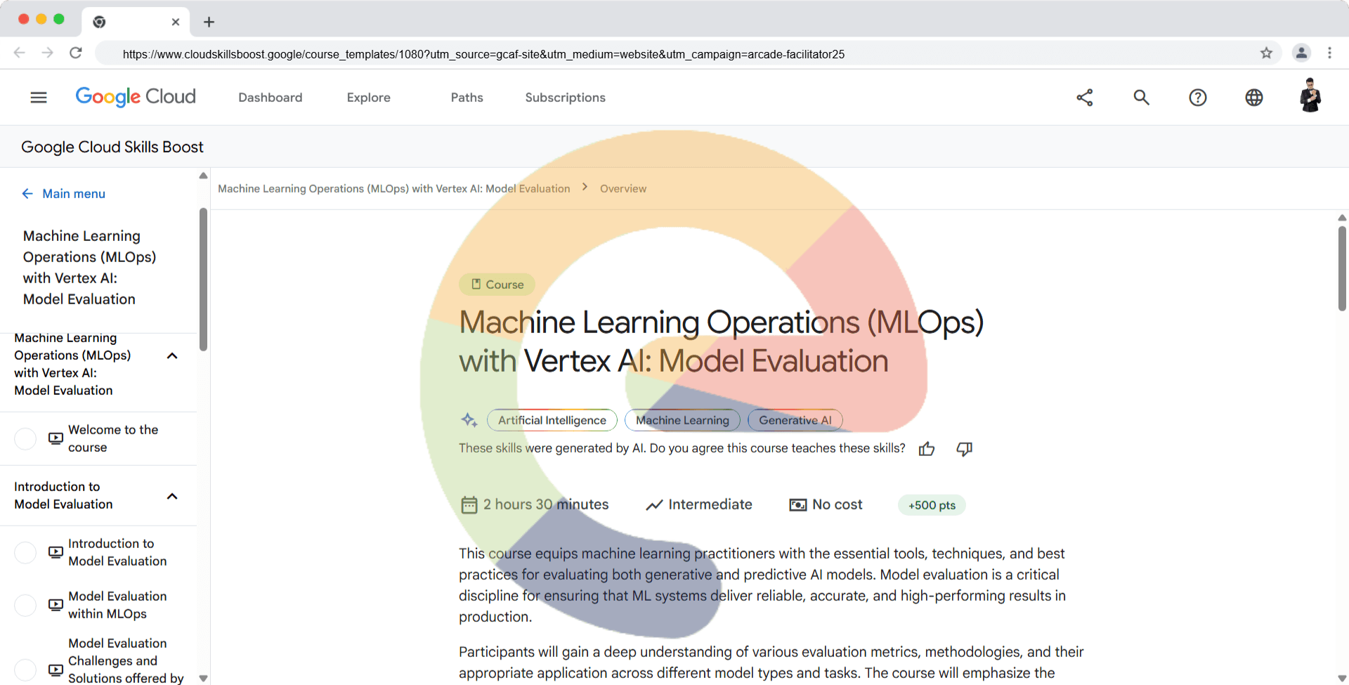 Machine Learning Operations (MLOps) with Vertex AI: Model Evaluation - Quiz
