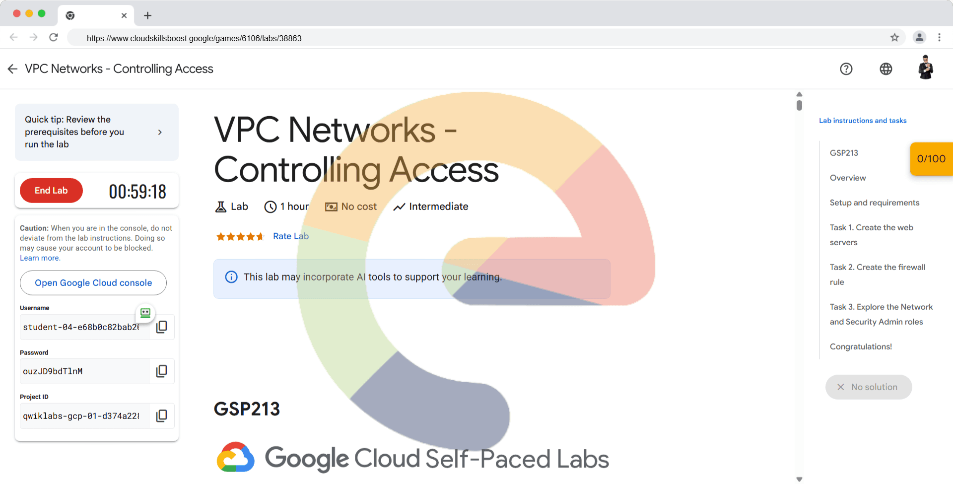 VPC Networks - Controlling Access - GSP213