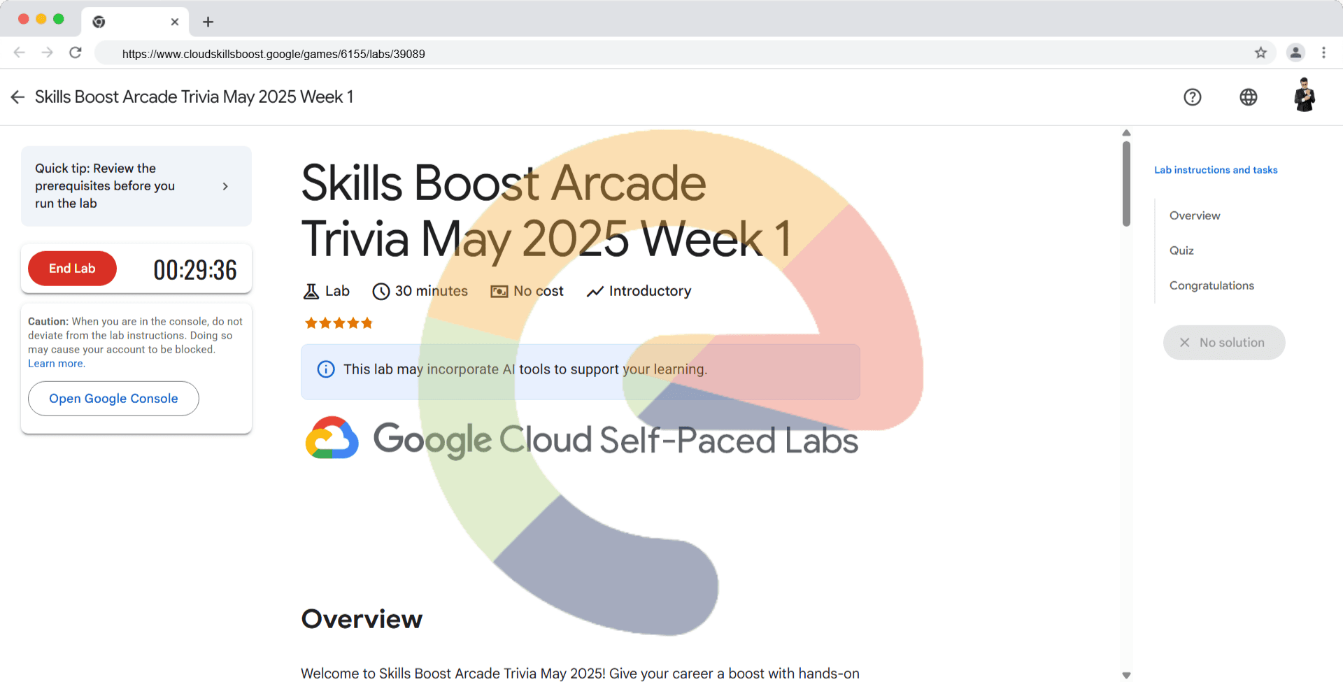 Skills Boost Arcade Trivia May 2025 Week 1 (Solution)