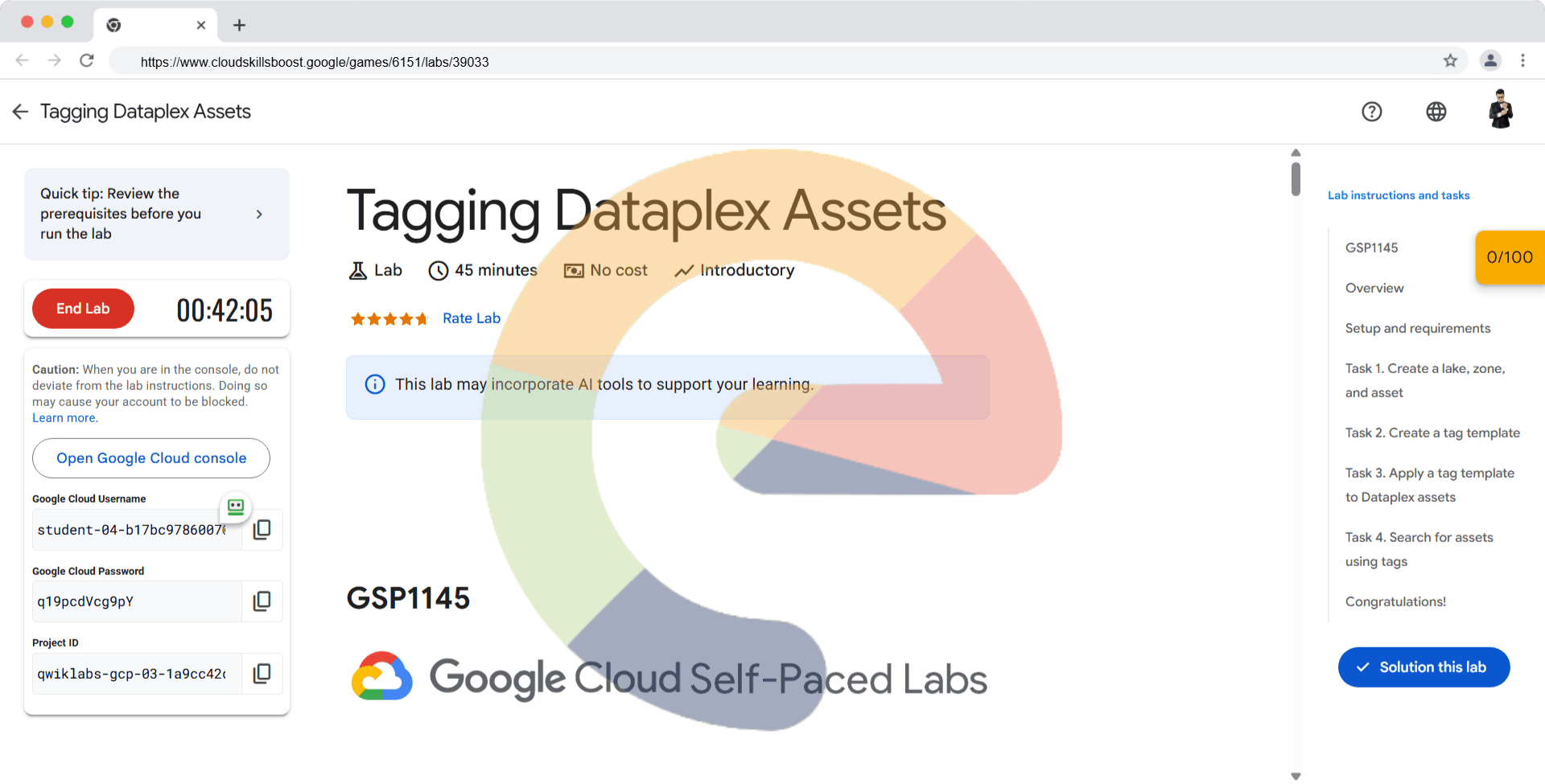 Tagging Dataplex Assets - GSP1145
