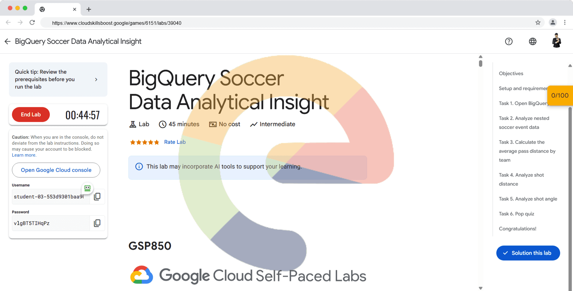 BigQuery Soccer Data Analytical Insight - GSP850