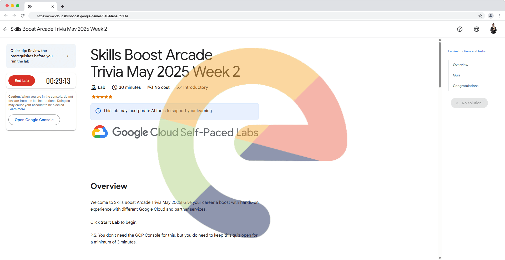 Skills Boost Arcade Trivia May 2025 Week 2 (Solution)