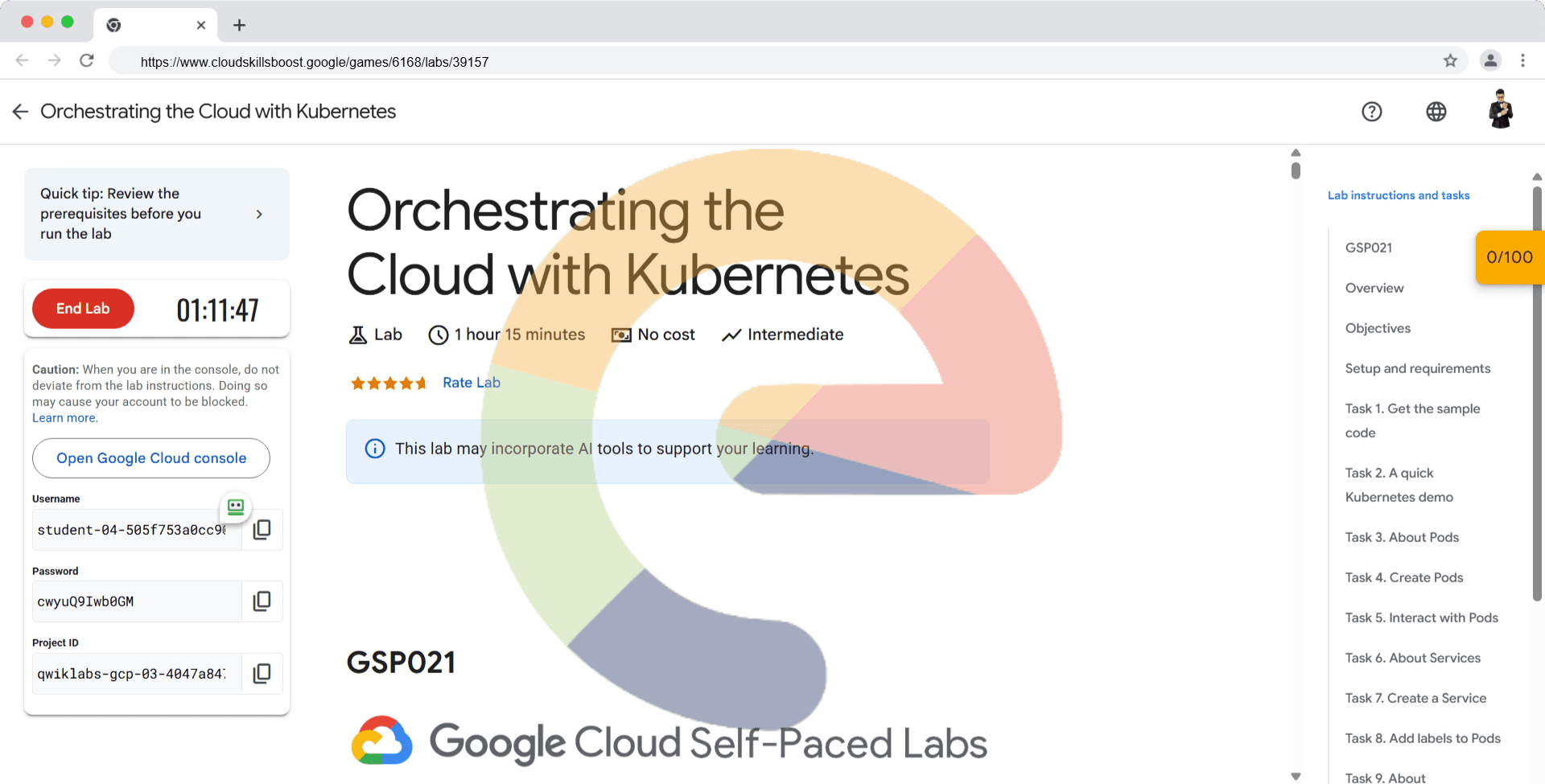 Orchestrating the Cloud with Kubernetes - GSP021