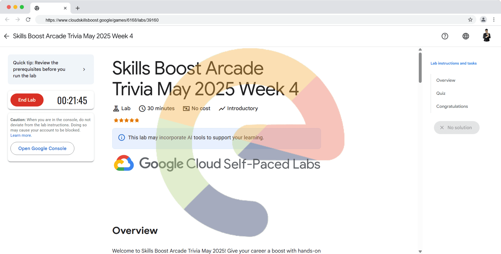 Skills Boost Arcade Trivia May 2025 Week 4 (Solution)