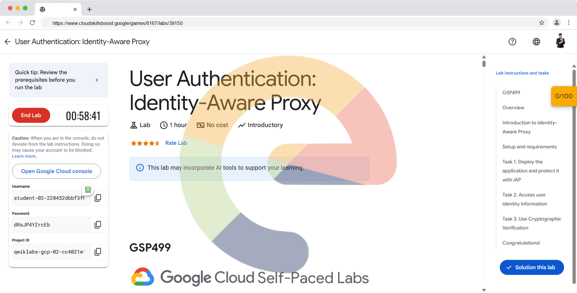 User Authentication: Identity-Aware Proxy - GSP499