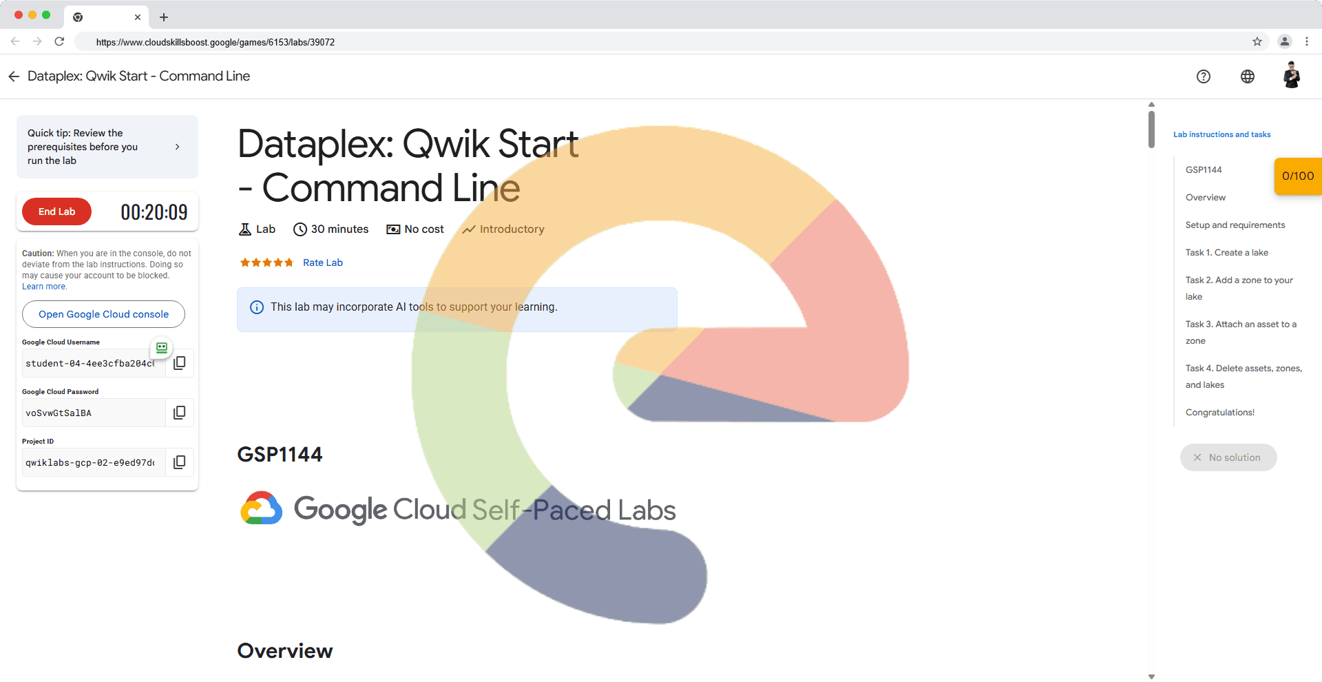 Dataplex: Qwik Start - Command Line - GSP1144