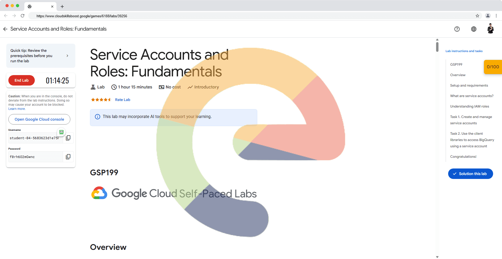 Service Accounts and Roles: Fundamentals - GSP199