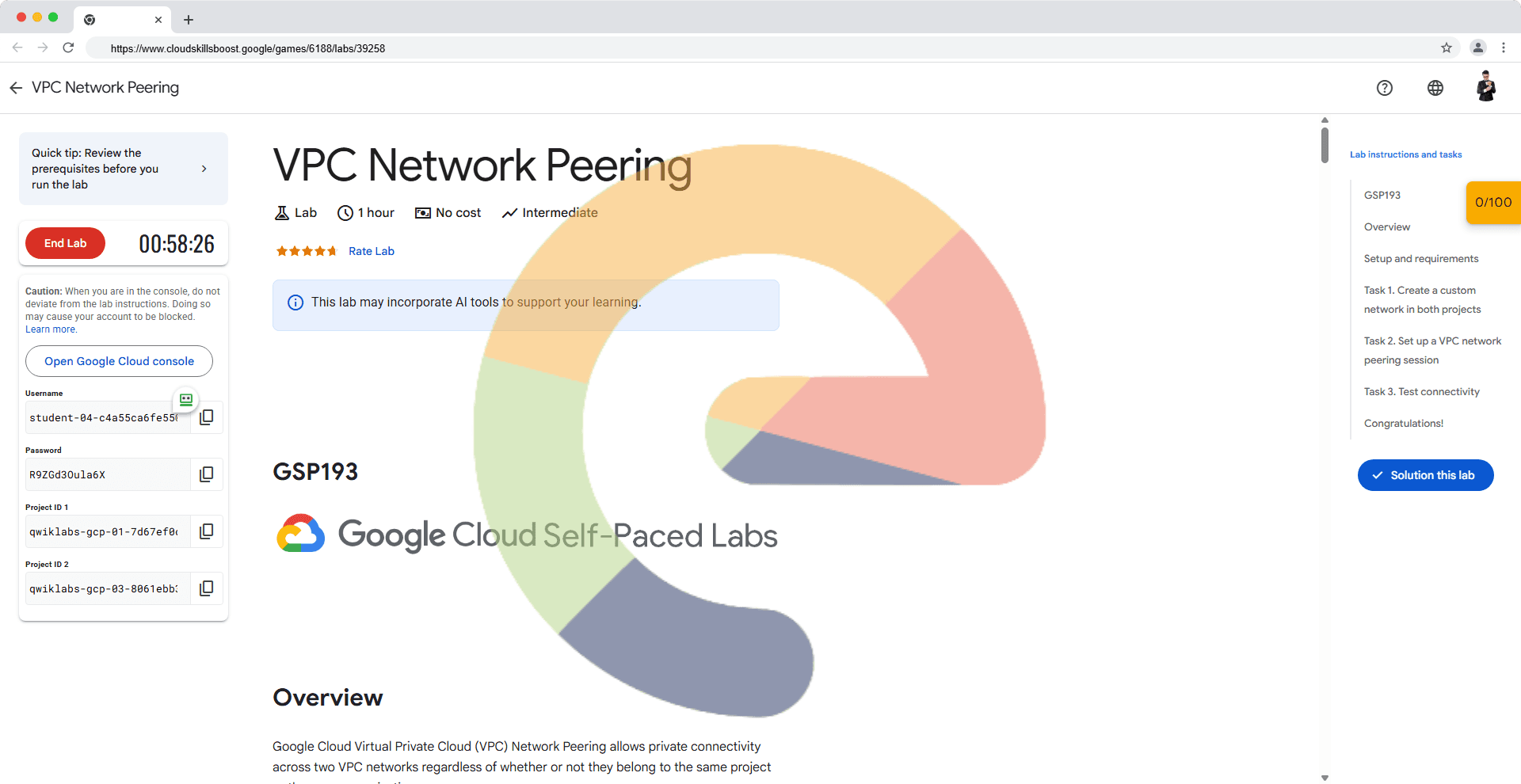 VPC Network Peering - GSP193