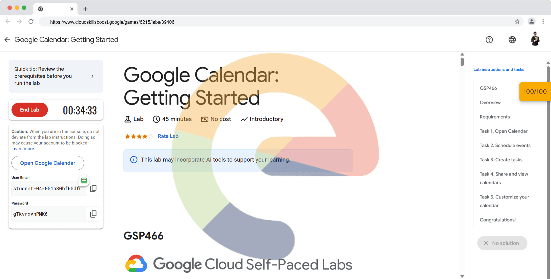 Google Calendar: Getting Started - GSP466
