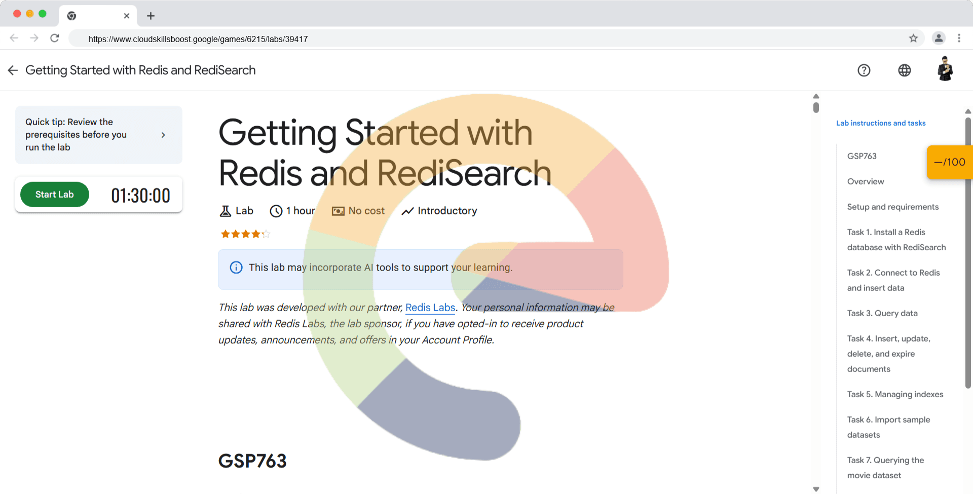 Getting Started with Redis and RediSearch - GSP763