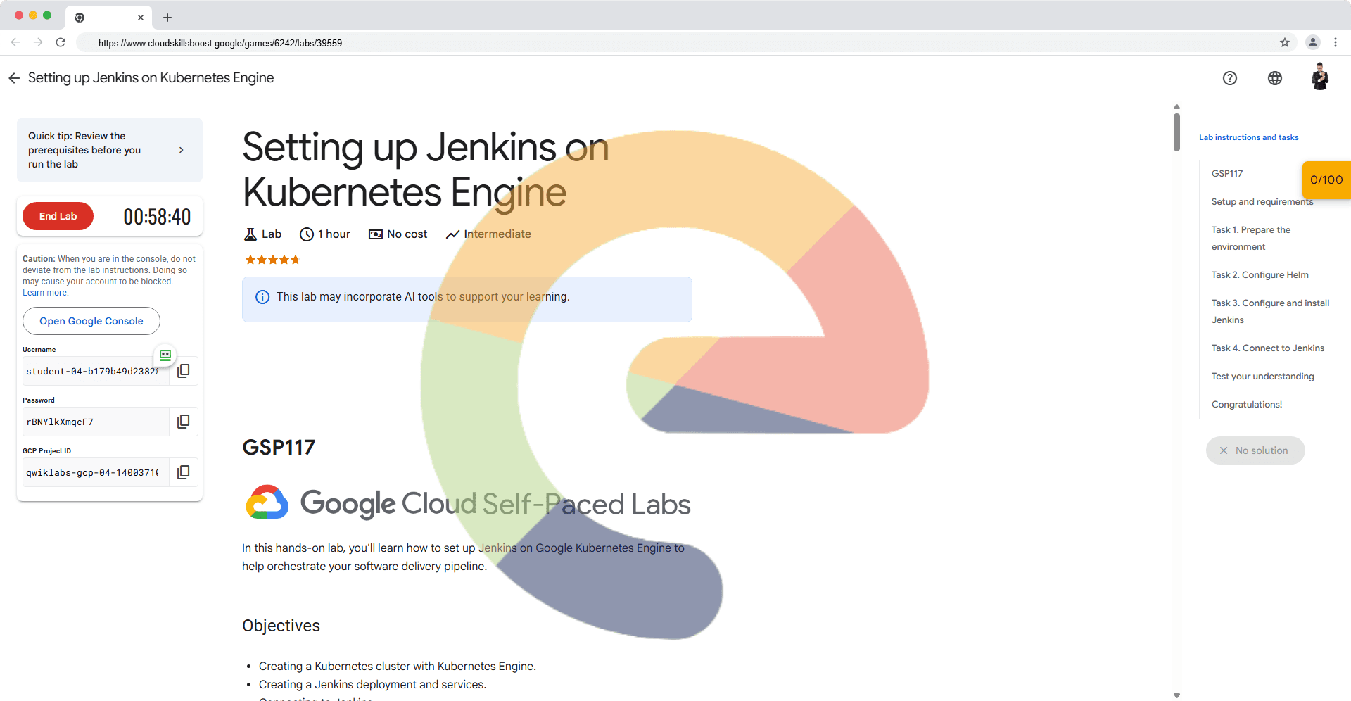 Setting up Jenkins on Kubernetes Engine - GSP117