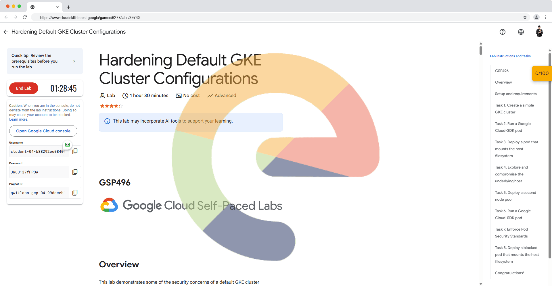 Hardening Default GKE Cluster Configurations - GSP496