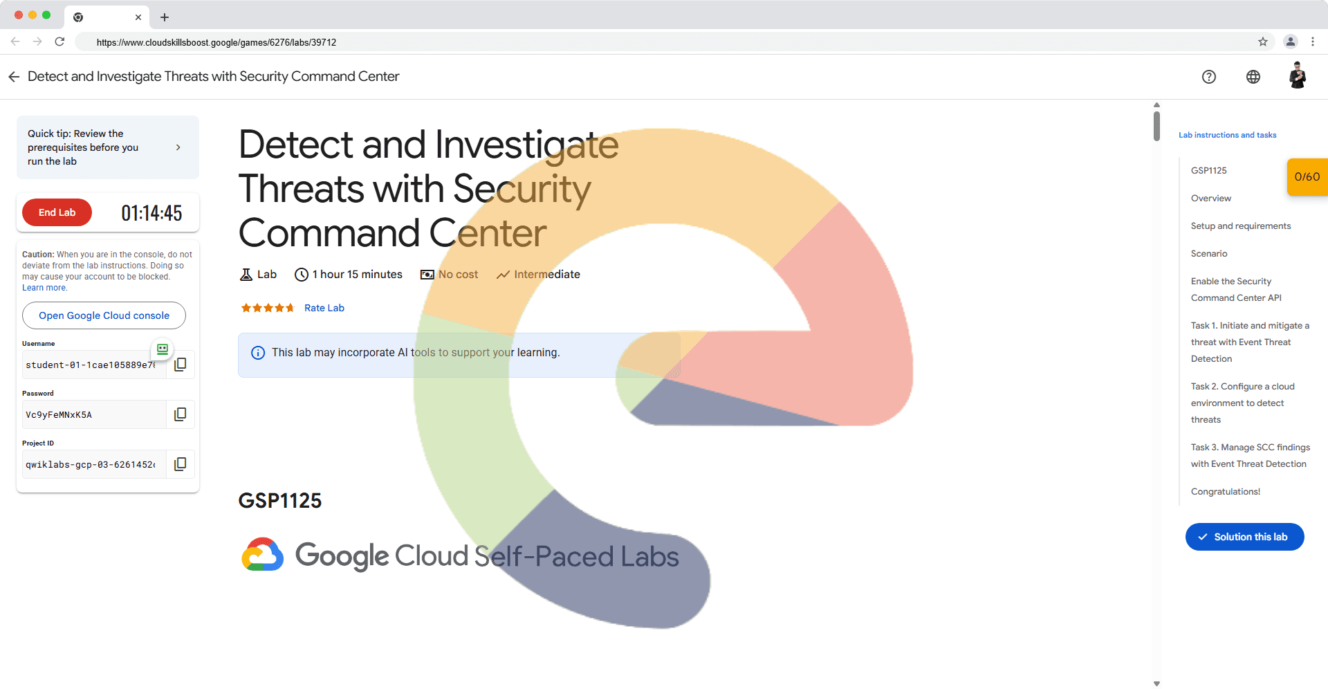 Detect and Investigate Threats with Security Command Center - GSP1125