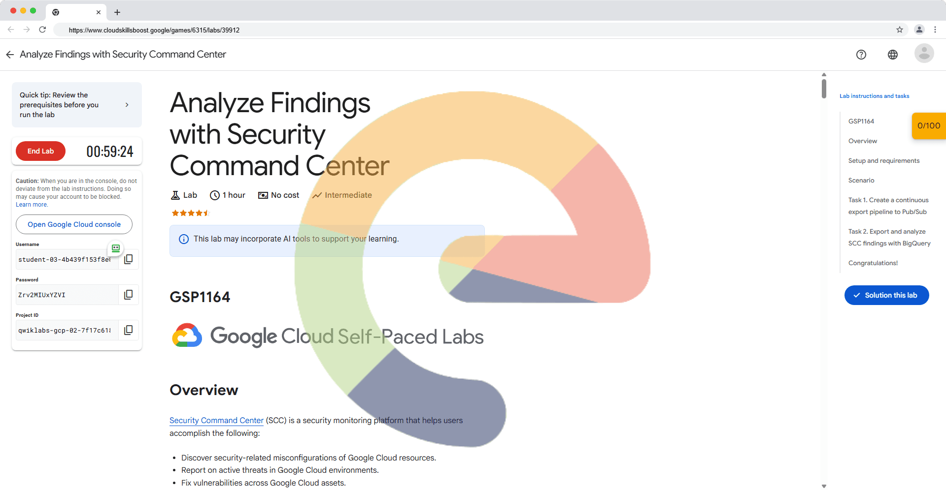 Analyzing Findings with Security Command Center - GSP1164