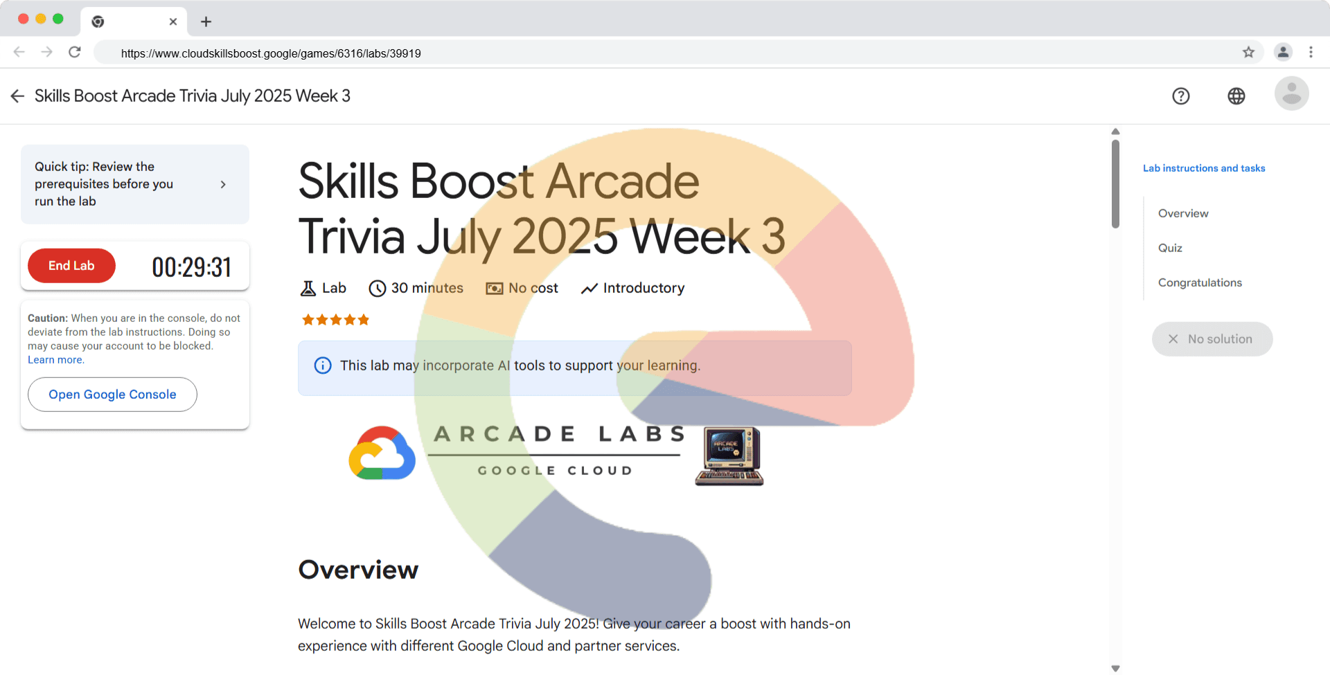 Skills Boost Arcade Trivia July 2025 Week 3 (Solution)