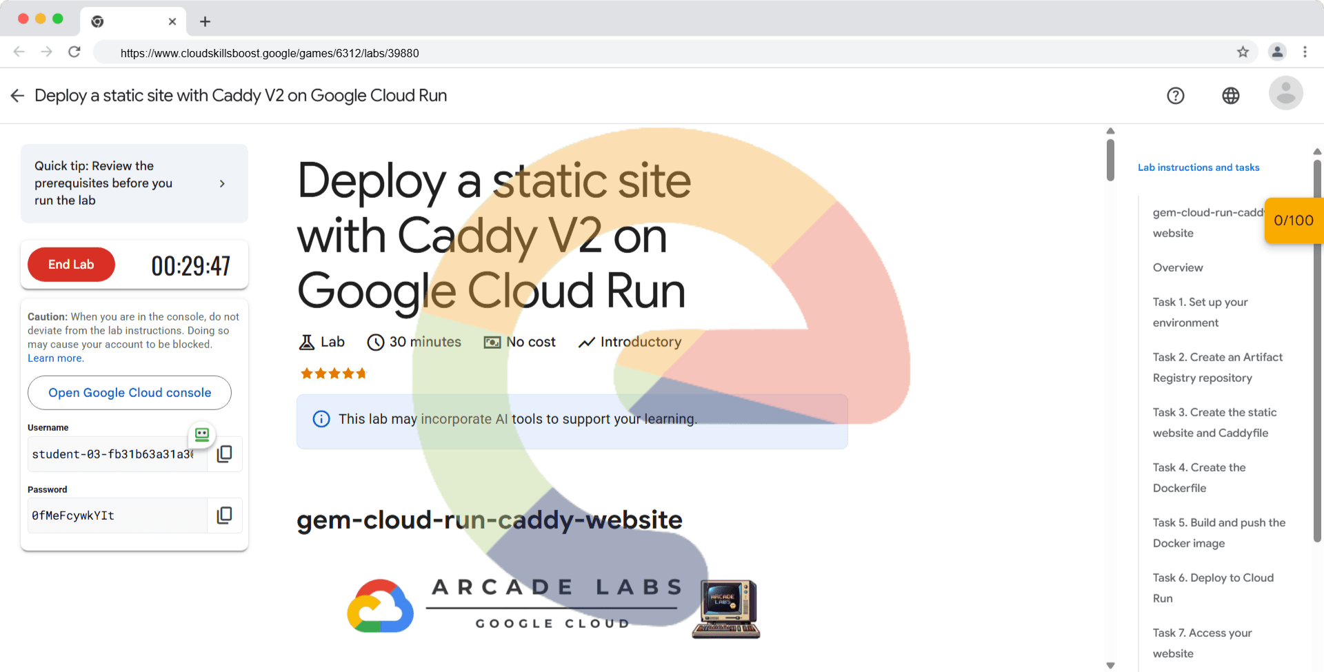 Deploy a static site with Caddy V2 on Google Cloud Run - gem-cloud-run-caddy-website