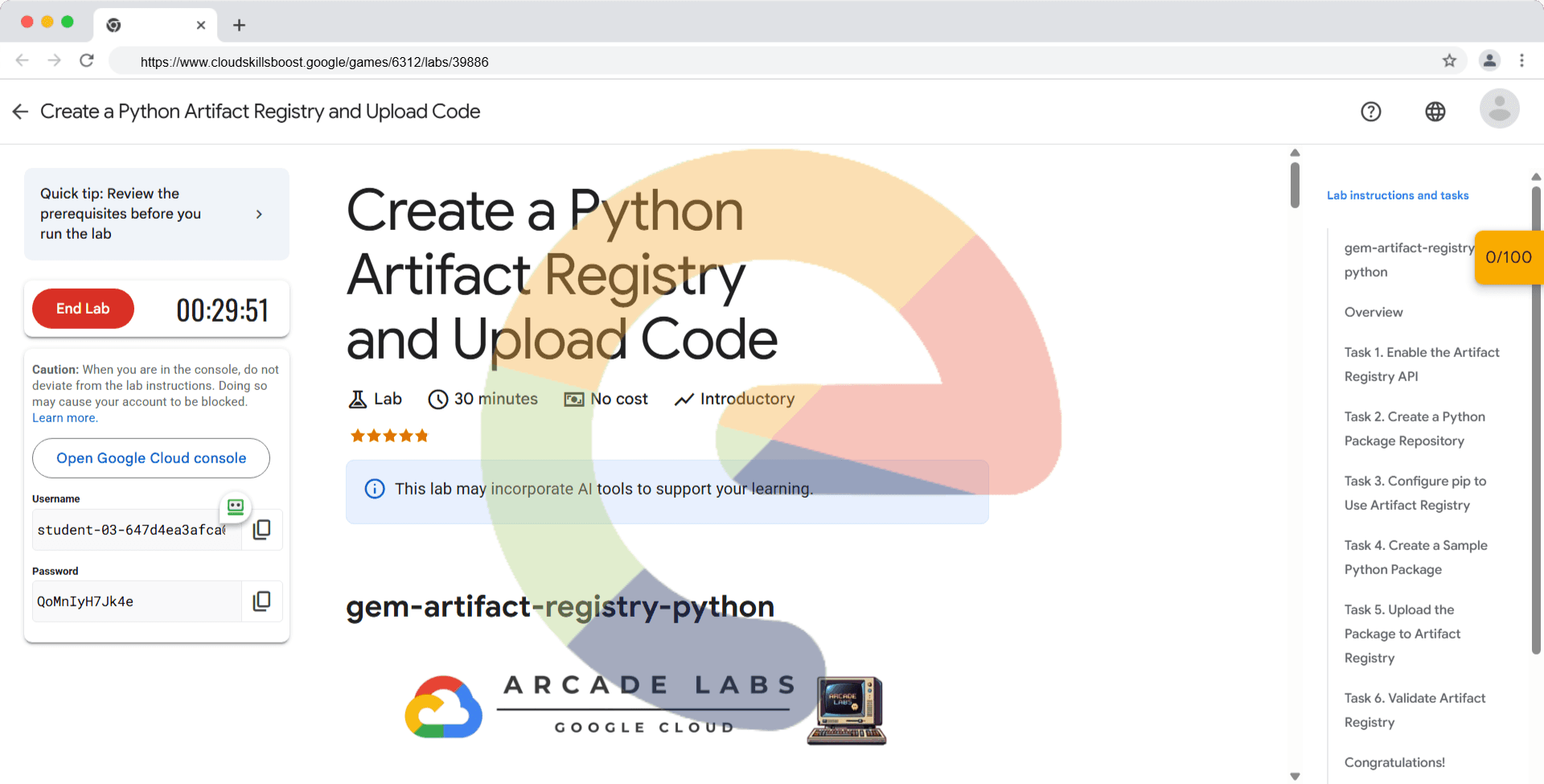 Create a Python Artifact Registry and Upload Code - gem-artifact-registry-python