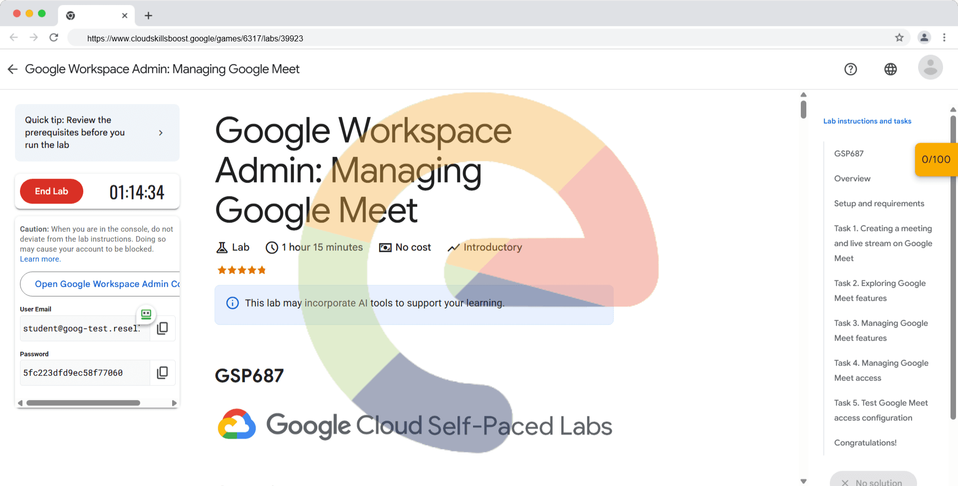 Google Workspace Admin: Managing Google Meet - GSP687