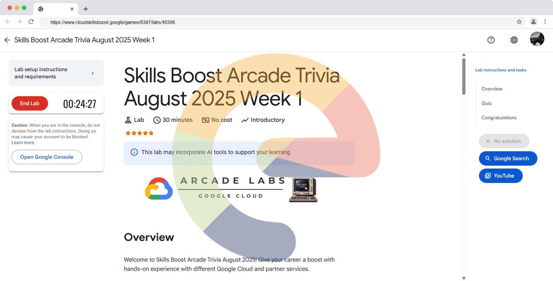 Skills Boost Arcade Trivia August 2025 Week 1 (Solution)