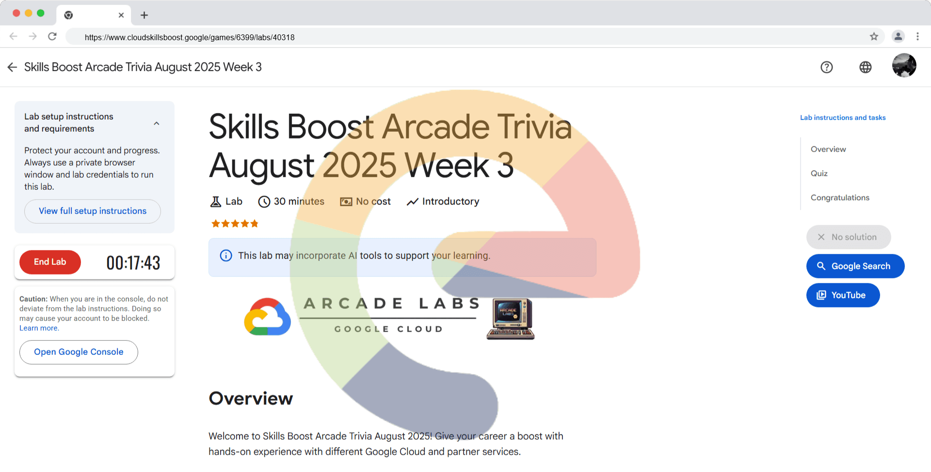 Skills Boost Arcade Trivia August 2025 Week 3 (Solution)