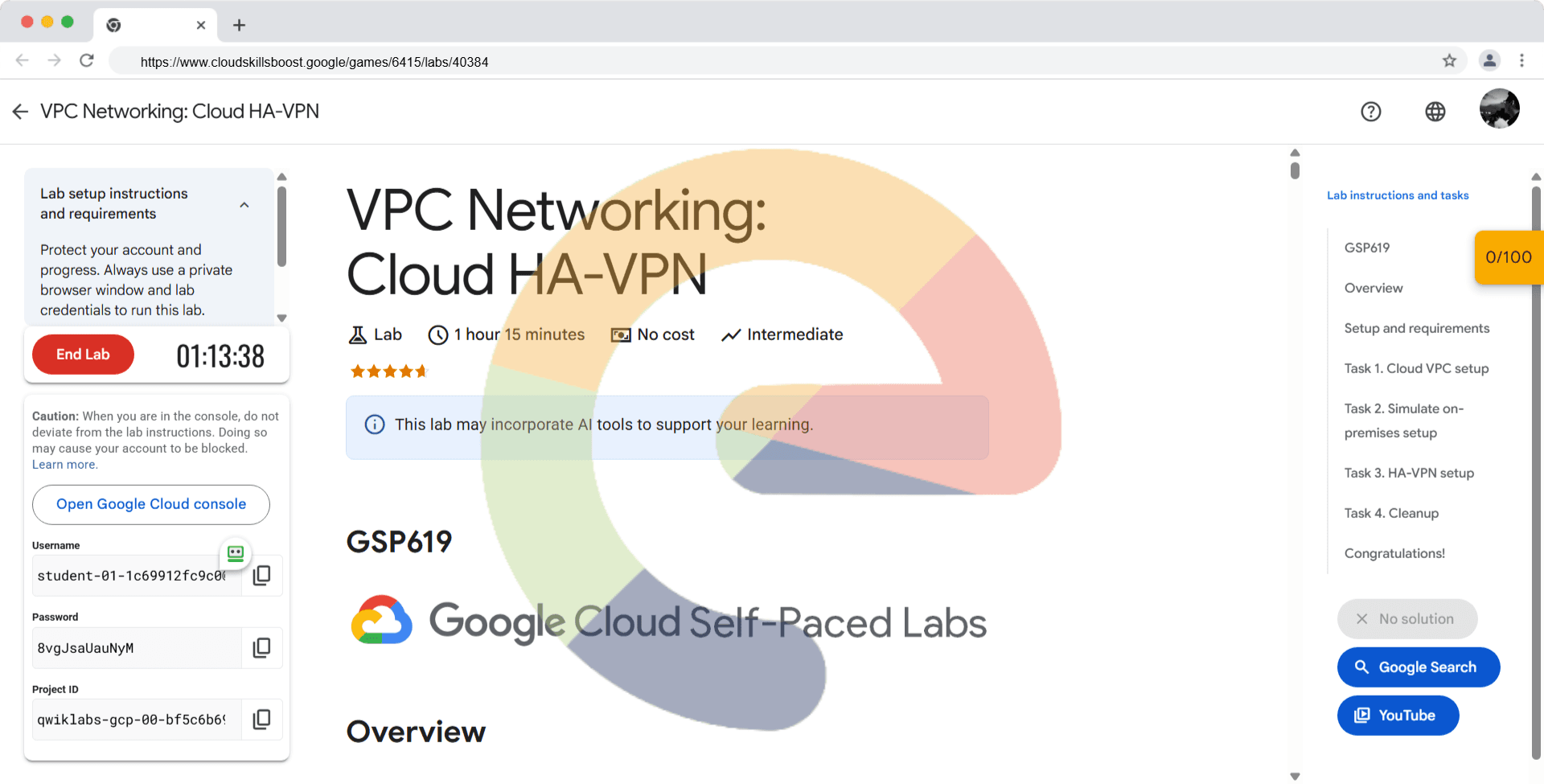 VPC Networking: Cloud HA-VPN - GSP619