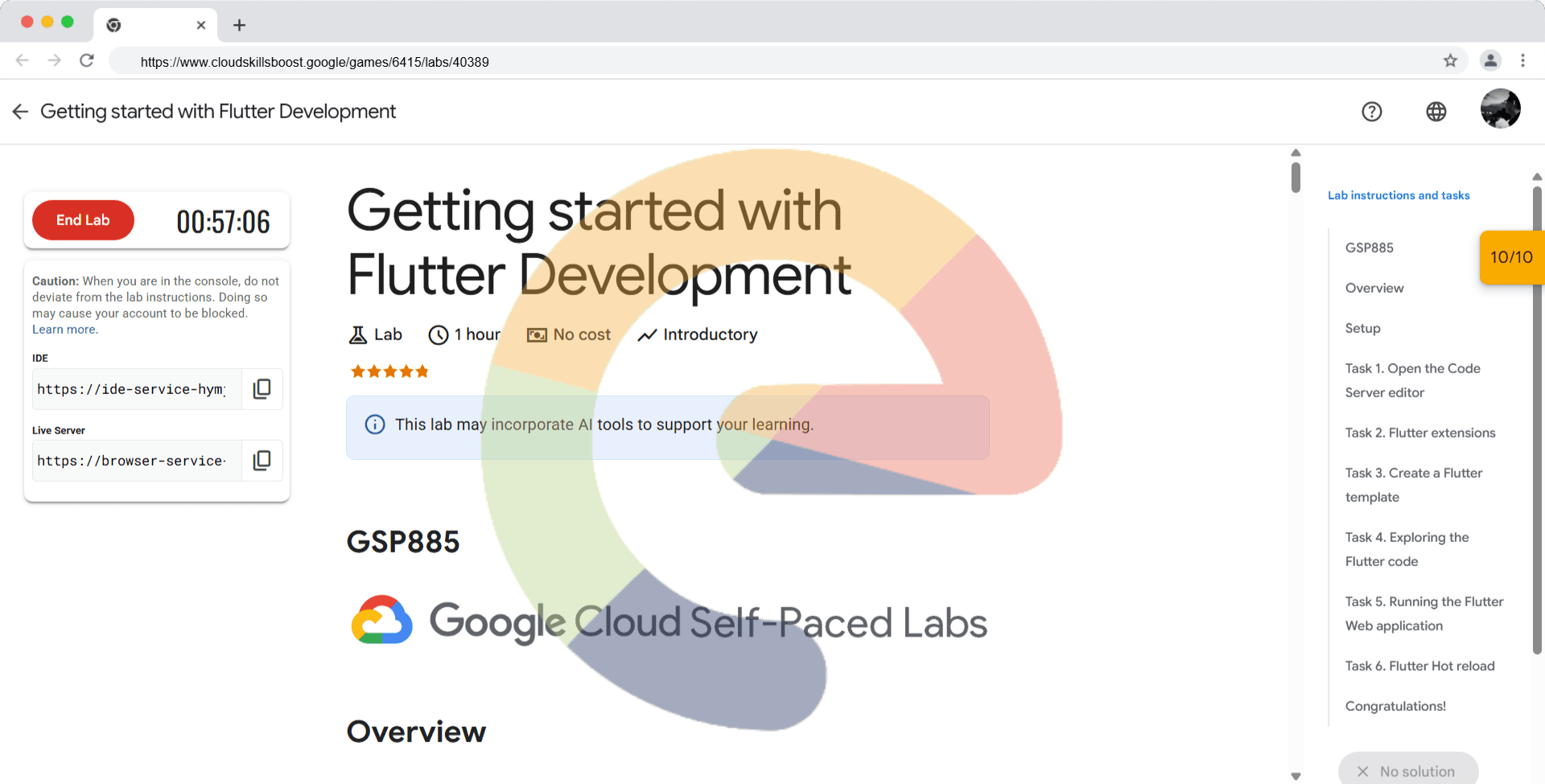 Getting started with Flutter Development - GSP885