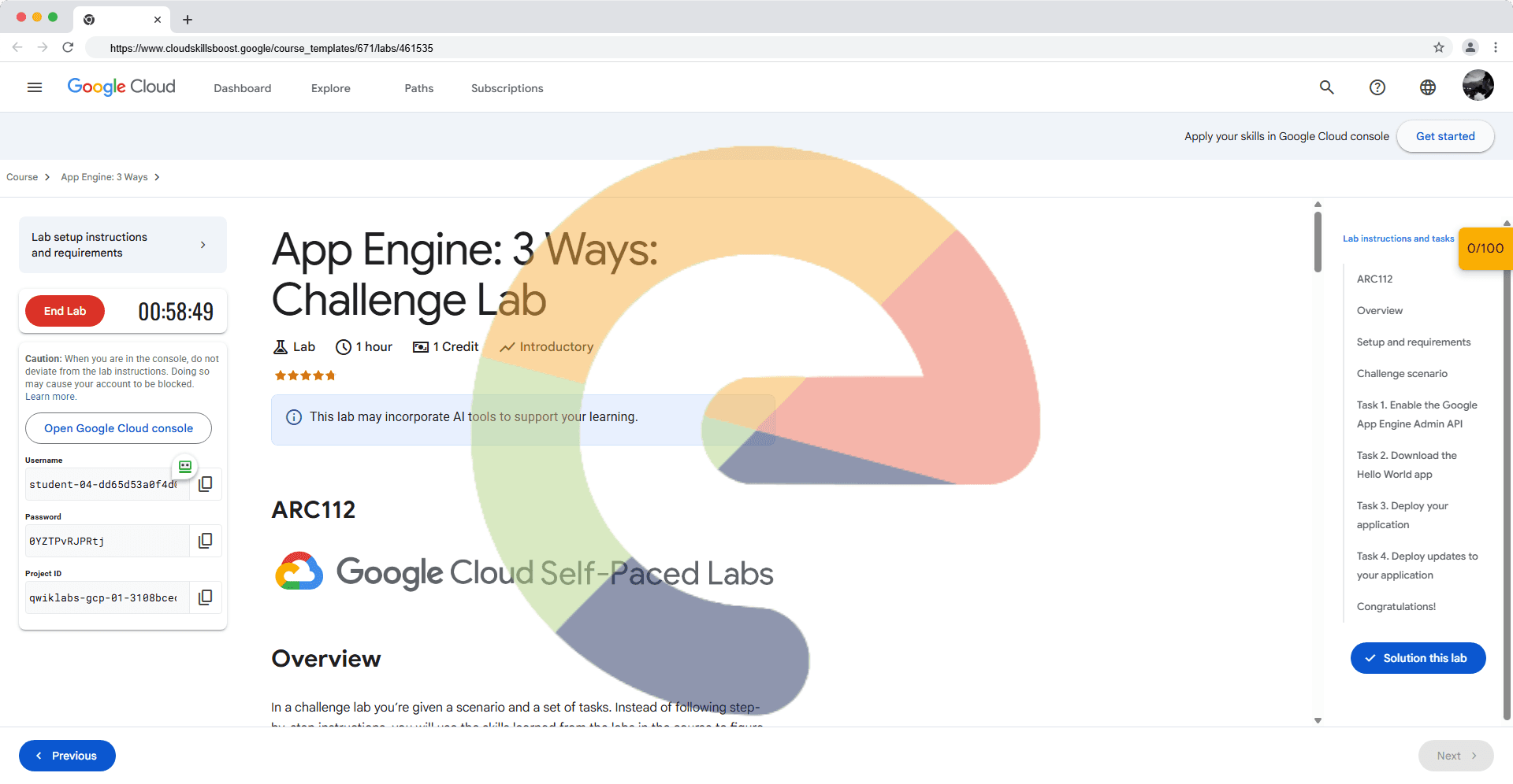 App Engine: 3 Ways: Challenge Lab - ARC112