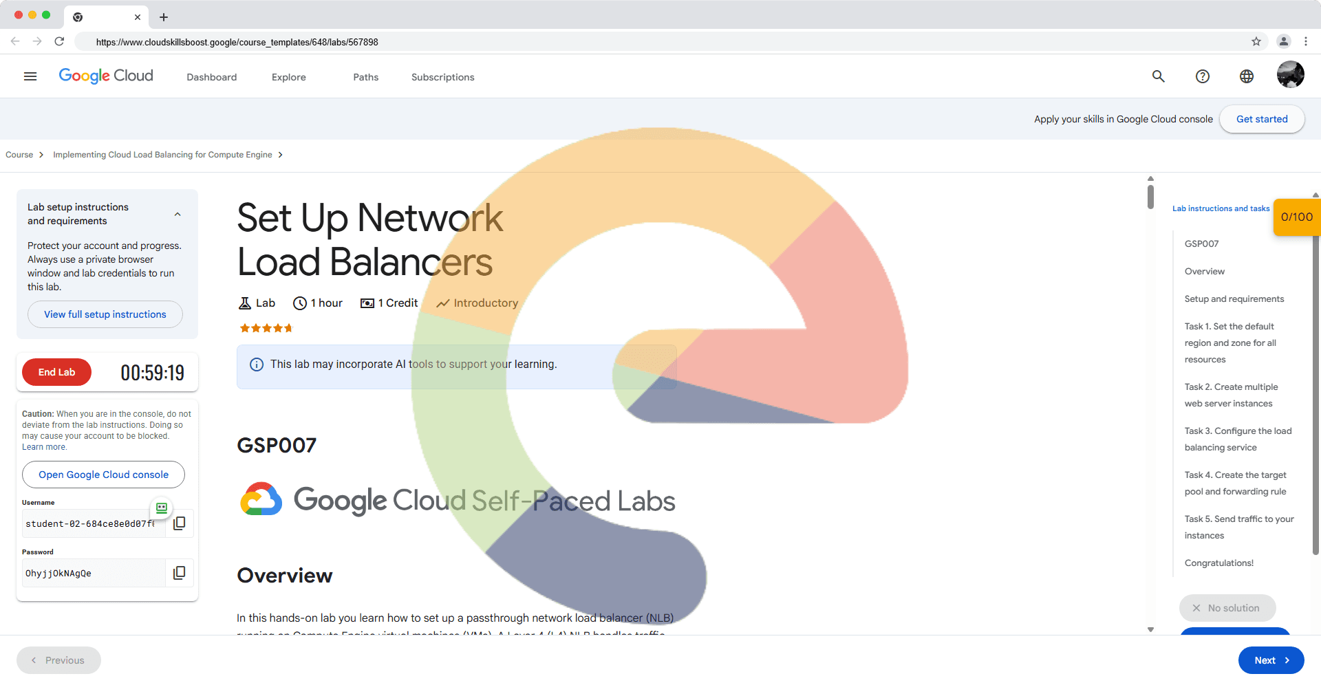 Set Up Network Load Balancers - GSP007